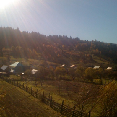 A Romanian village in autumn.
