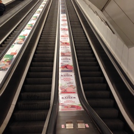 The incredibly long escalators in the Budapest subway.
